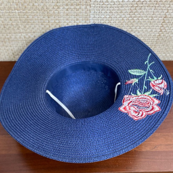 🌟3xHP🌟Glam Old Hollywood Rose Sequin Navy Hat - Picture 12 of 14